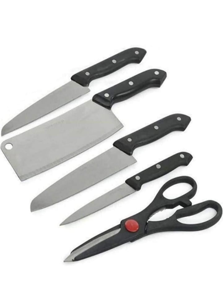 Wooden Chopping Board with Knife Set